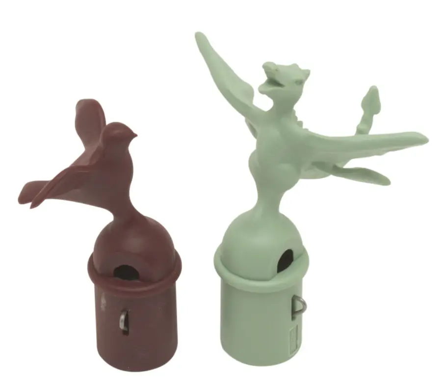 Favoriet Alessi fluitje voor fluitketel draak en vogel groen-rood