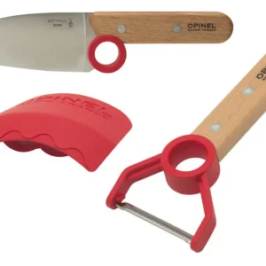 Rechtstreeks Van De Fabrikant Opinel Le Petit Chef messenset rvs rood 3-delig