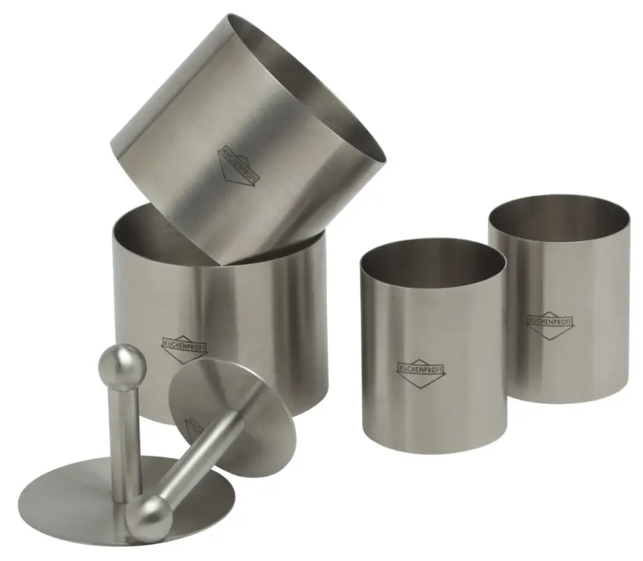 Küchenprofi kook- en dessertringset rvs 6-delig Snelle Levering