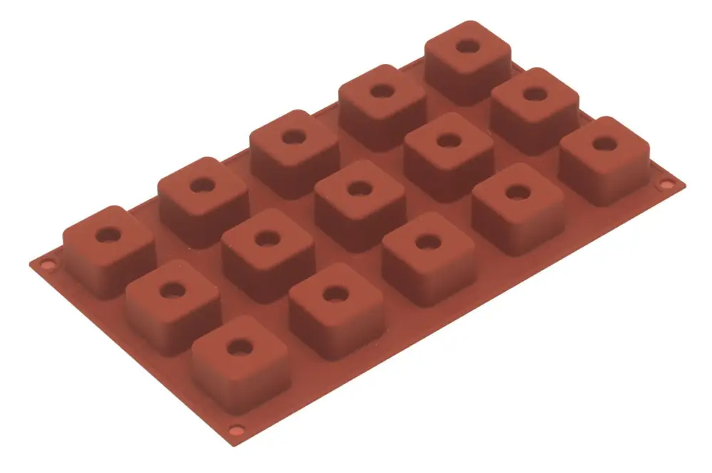 Must-Have Silikomart bakvorm Sushi Maki 15 vierkanten silicone bruin in geschenkverpakking