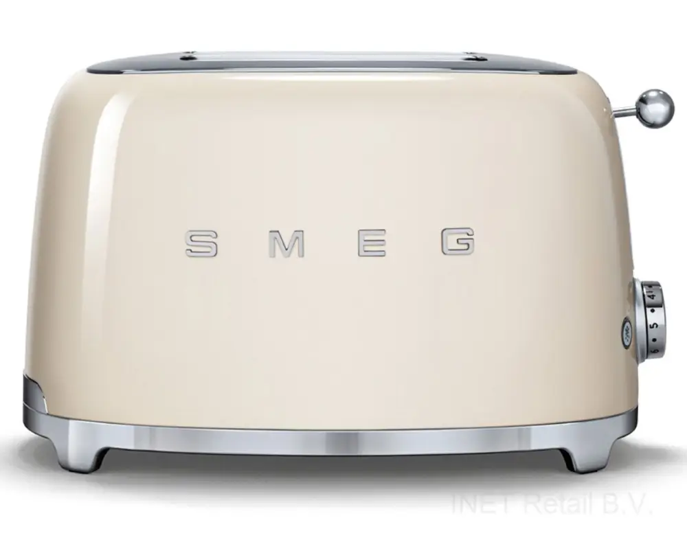 Gereduceerde Prijs Smeg 50's style broodrooster 2 sleuven staal crème