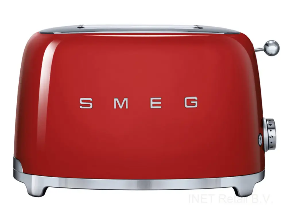 Gecertificeerd Smeg 50's style broodrooster 2 sleuven staal rood