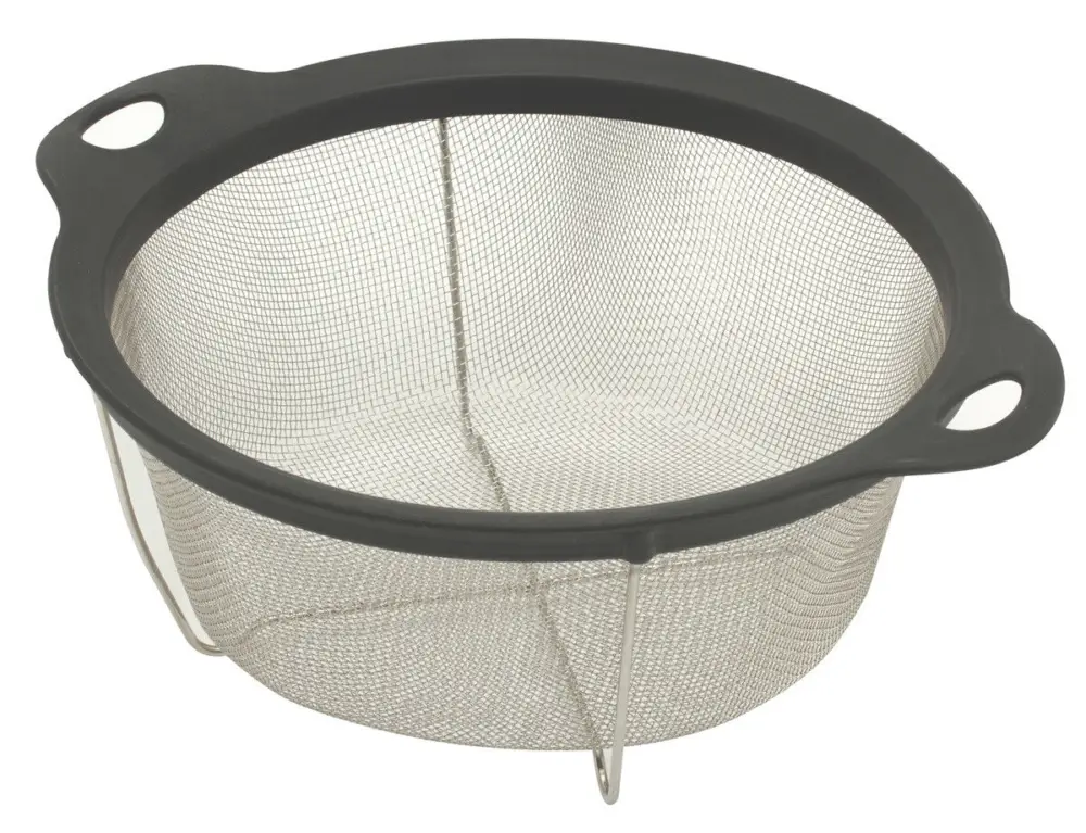 Oldenhof staande zwarte zeef rond 25,5 cm rvs zwart Laatste Versie