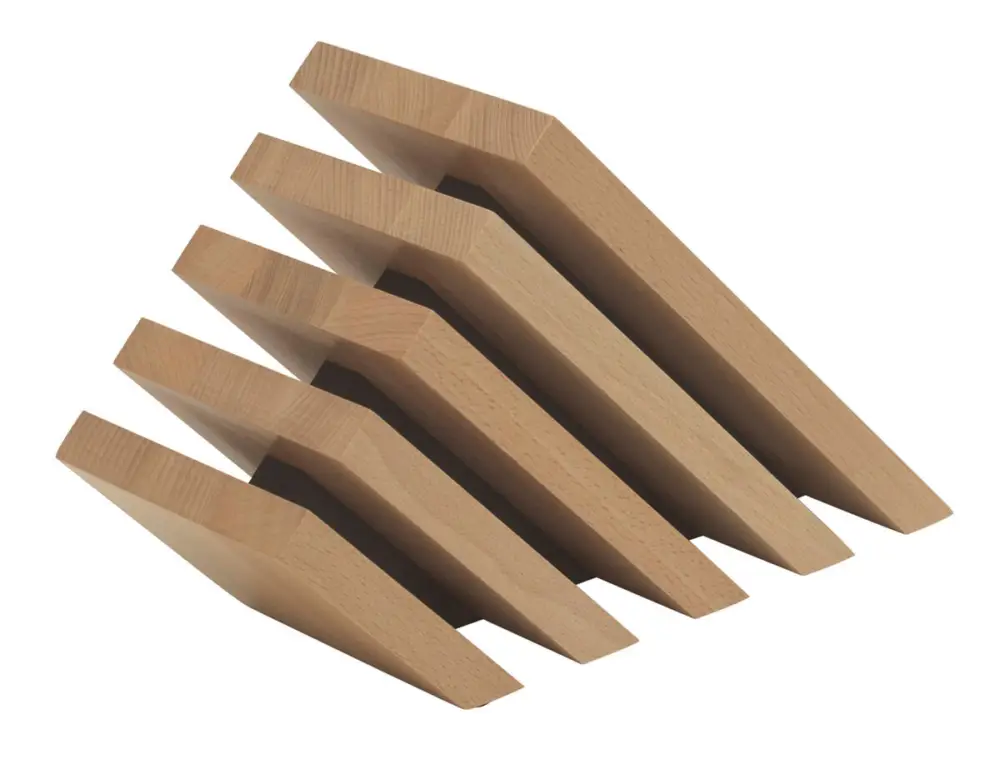 Oldenhof Venezia magnetisch messenblok voor 10 messen beukenhout naturel Finale Uitverkoop