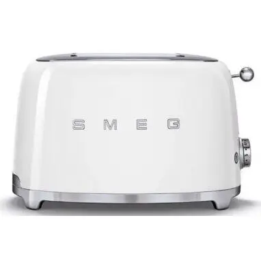 Gereduceerde Prijs Smeg 50's style broodrooster 2 sleuven staal wit