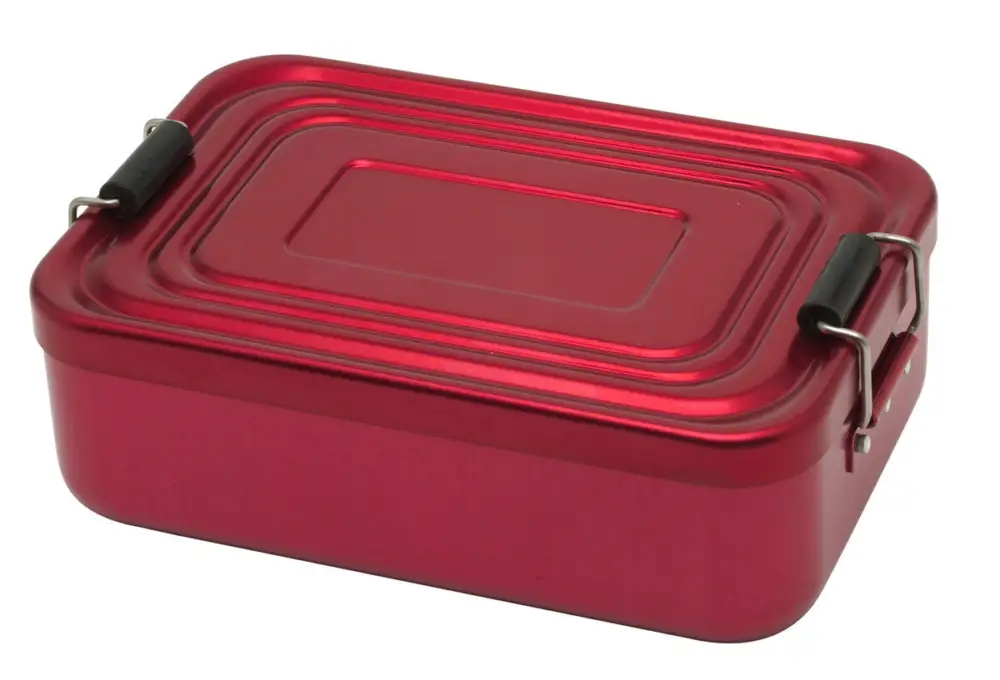 Lage Kosten Küchenprofi lunchbox 18 x 12 cm aluminium rood