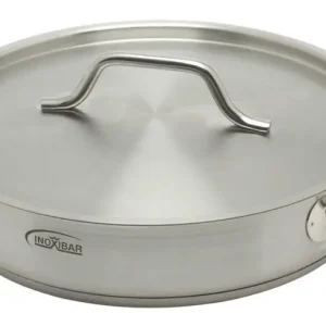 Inoxibar industriële lage braadpan ø 28 cm rvs mat Betaalbaar