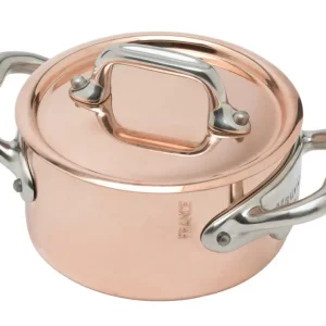 Mauviel M'minis 150s kookpan met deksel ø 9 cm koper rvs handgreep Nieuw