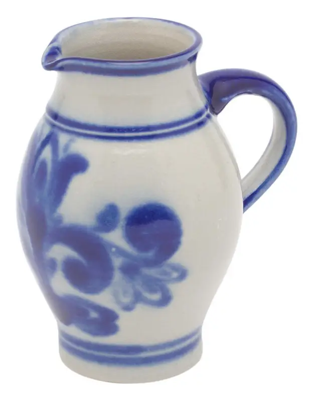 Oldenhof karaf met schenktuit 500 ml keramiek blauw Beperkte Voorraad