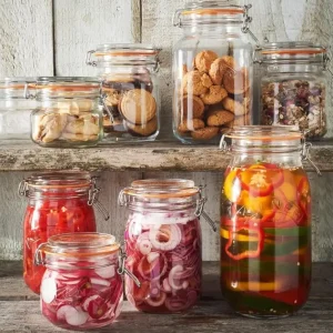 Finale Uitverkoop Kilner weckpot met beugel 1 liter glas transparant