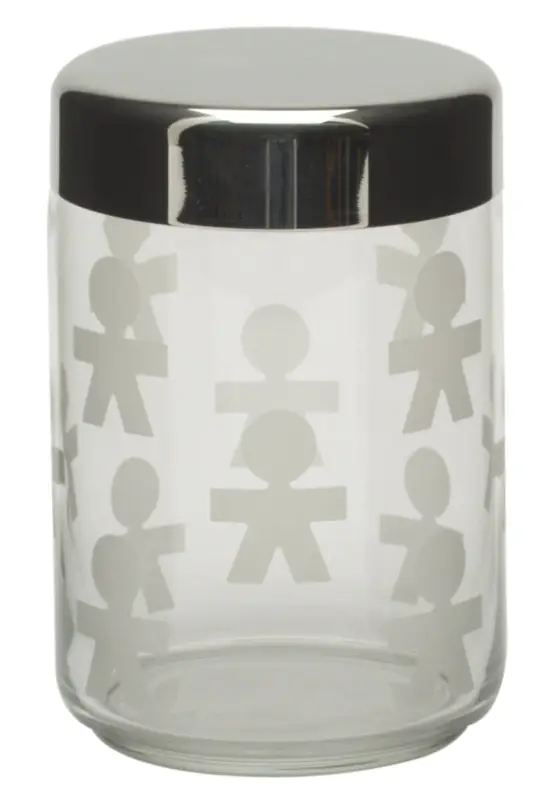 Merkproduct Alessi Girotondo bewaarpot 1 liter glas