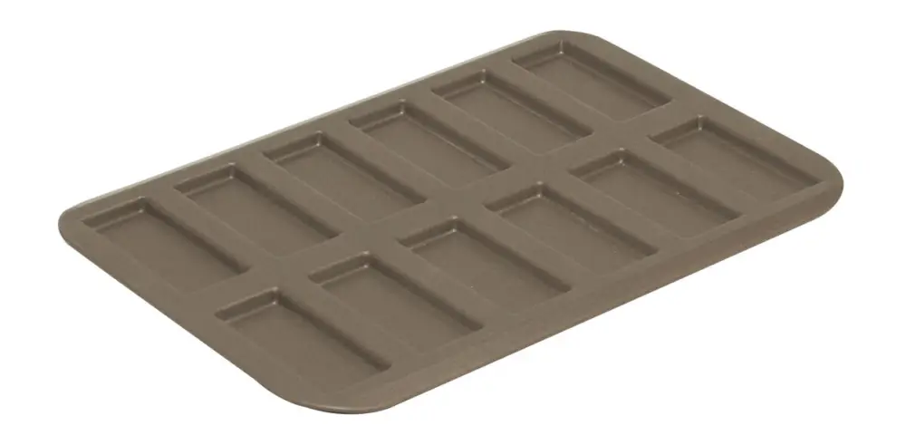 Gobel bakvorm 12 mini financiers 7,5 x 3 cm staal bruin Bestel Nu