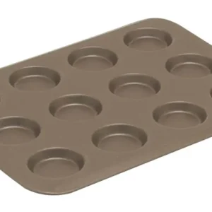 Nieuw Gobel bakvorm 12 tartelettes ø 5 cm staal bruin