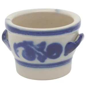 Beperkt Aanbod Oldenhof Keulse pot met oortjes 100 gr keramiek blauw