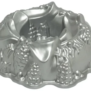 Gratis Retour Nordic Ware Holiday Wreath tulbandvorm kerstkrans 28,5 cm aluminium grijs