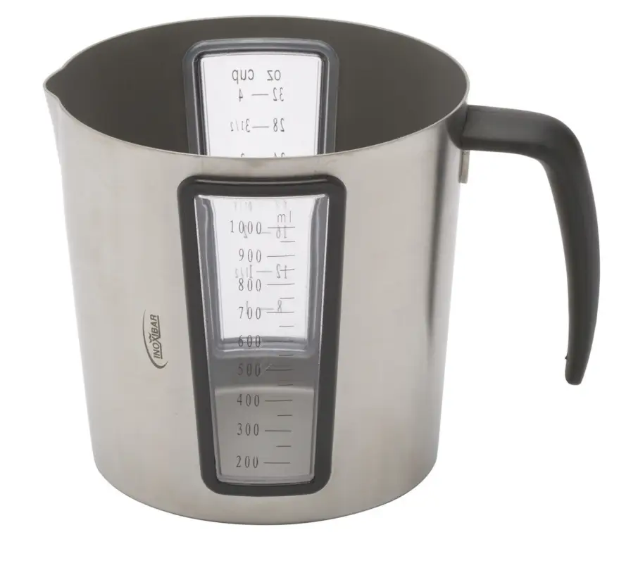 Inoxibar maatbeker 1 liter rvs Merkproduct