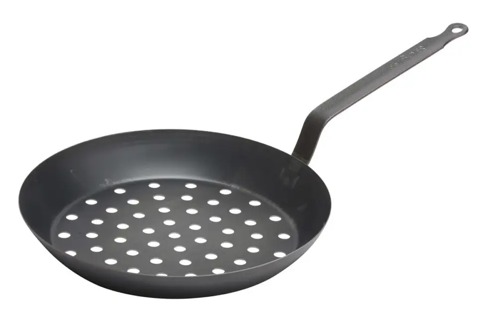 Uitverkoop De Buyer kastanjepofpan ø 28 cm staal zwart