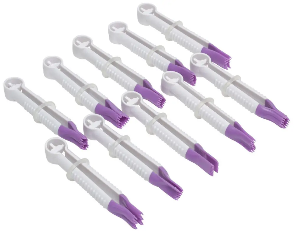 Hete Deal Fat Daddio's Fondant Crimper Set decoratietang 10 cm paars 10 stuks