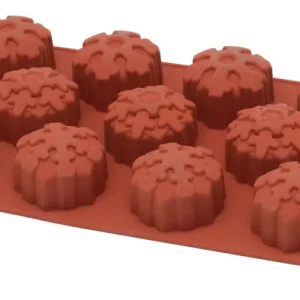 Silikomart bakvorm 11 sneeuwvlokken silicone bruin Actieprijs