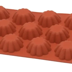 Silikomart bakvorm 12 mini brioches silicone bruin Speciale Aanbieding