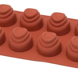 Silikomart Flu bakvorm 8 ronde vormen silicone bruin Speciale Aanbieding
