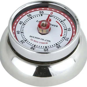Zassenhaus Timer Speed kookwekker 7 cm metaal glans Hoge Kwaliteit