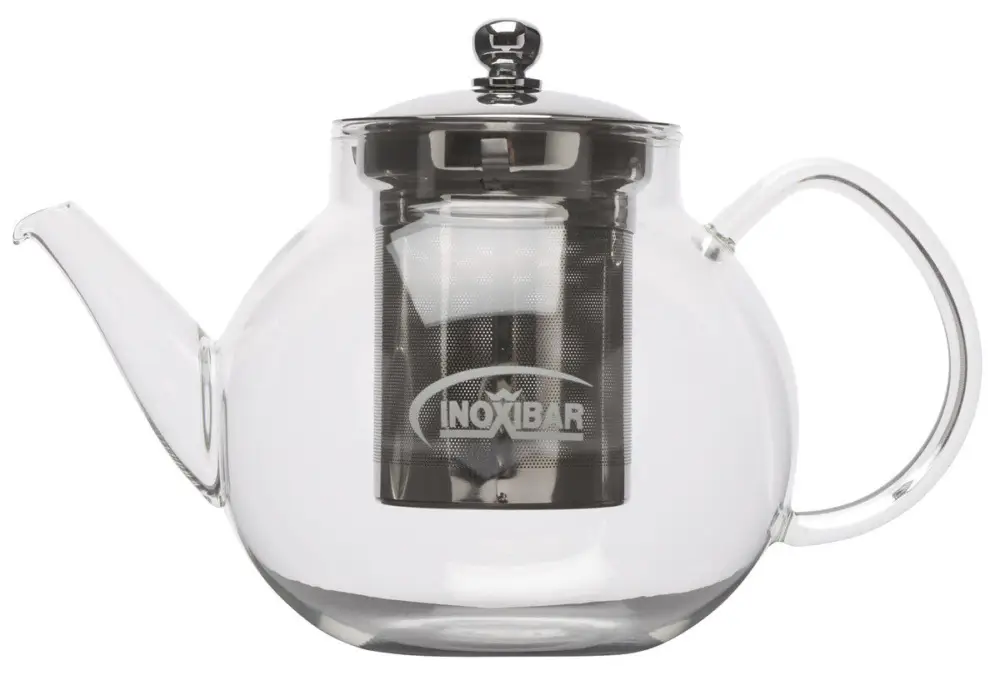 Inoxibar theepot met theefilter 1,2 liter glas Nu Kopen