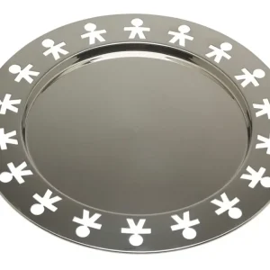 Alessi Girotondo dienblad ø 40 cm hoogte 1,4 cm rvs Hoge Kwaliteit