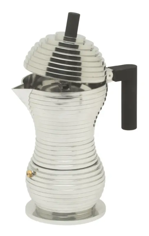 Nieuw Alessi Pulcina percolator 6 kops aluminium zwart