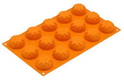 Silikomart bakvorm 15 zonnenbloemen silicone oranje Favoriet