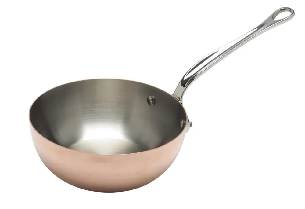 Mauviel M'150S sauspan rond ø 20 cm koper rvs handgreep Beperkte Voorraad