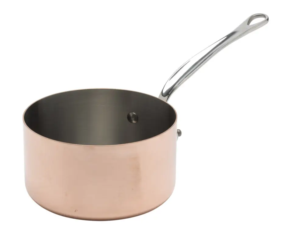 Betrouwbaar Mauviel M'150S steelpan rond ø 16 cm koper rvs handgreep