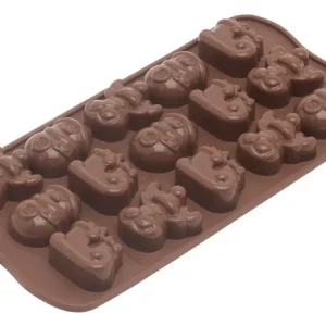 Tijdelijk Beschikbaar Silikomart EasyChoc Choco Winter bakvorm 21 cm silicone bruin