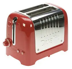Dualit Lite broodrooster 2 sleuven rvs rood Op = Op