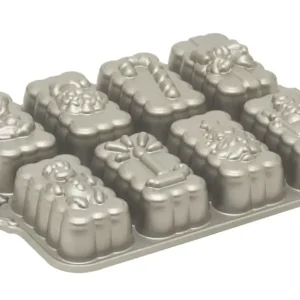 Nordic Ware bakvorm 'Holiday Mini Loaves' 8 stuks 34 cm aluminium grijs Lage Prijs