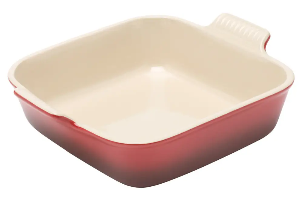 Le Creuset ovenschaal vierkant 23 cm aardewerk kersrood Premium