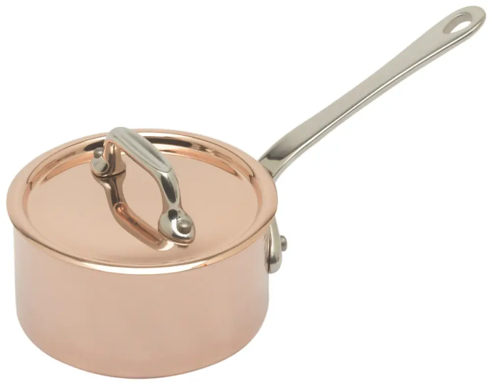 Nu Kopen Mauviel M'Minis steelpan met deksel rond ø 9 cm koper rvs greep