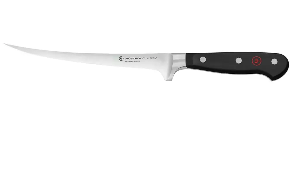 Rechtstreeks Van De Fabrikant Wüsthof Classic smal uitbeenmes met gekromd lemmet 18 cm messenstaal
