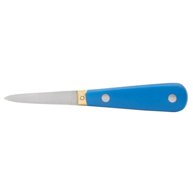 Gecertificeerd Deglon oestermes 16 cm rvs blauw