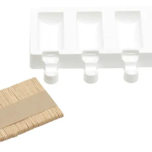 Koop Vandaag Silikomart ijsvorm egaal 4 ijsjes 6,5 x 3,5 cm silicone wit