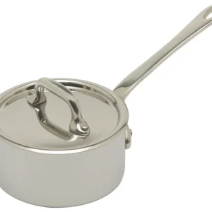Mauviel M'Minis steelpan met deksel rond ø 9 cm rvs Uitverkoop
