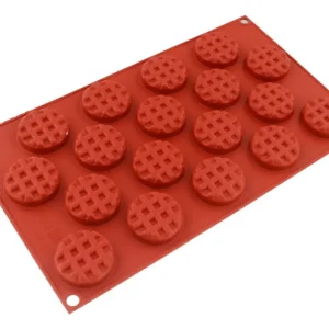 Betrouwbaar Silikomart bakvorm 18 ronde Luikse wafels silicone bruin