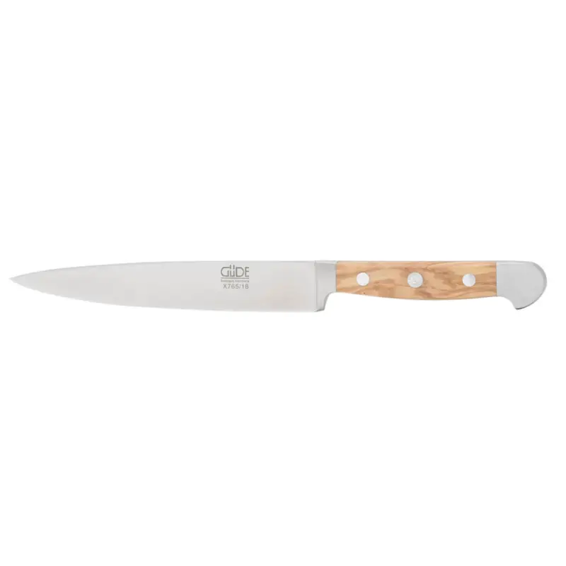Fabrieksprijs Güde Alpha Olive flexibel fileermes 18 cm messenstaal olijfh