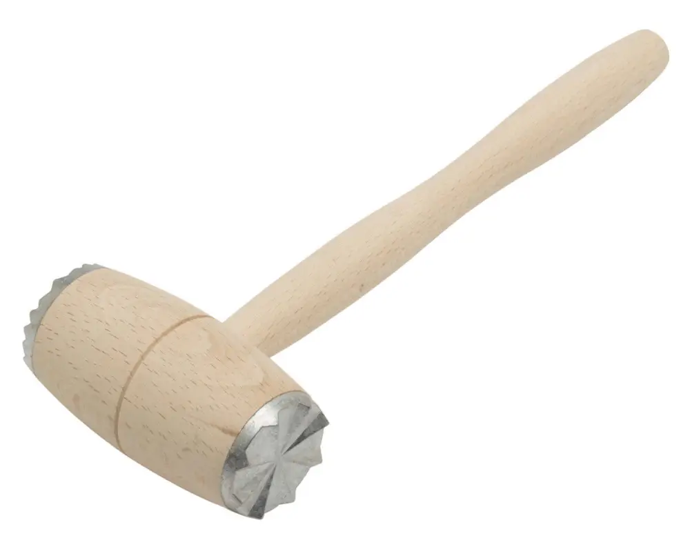 Finale Uitverkoop Oldenhof vleeshamer 30 cm hout met aluminium platen