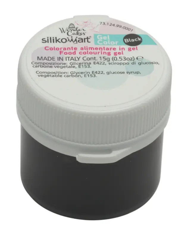 Silikomart Wonder Cakes Gel Color kleurstofgel 15 gr zwart Snelle Levering
