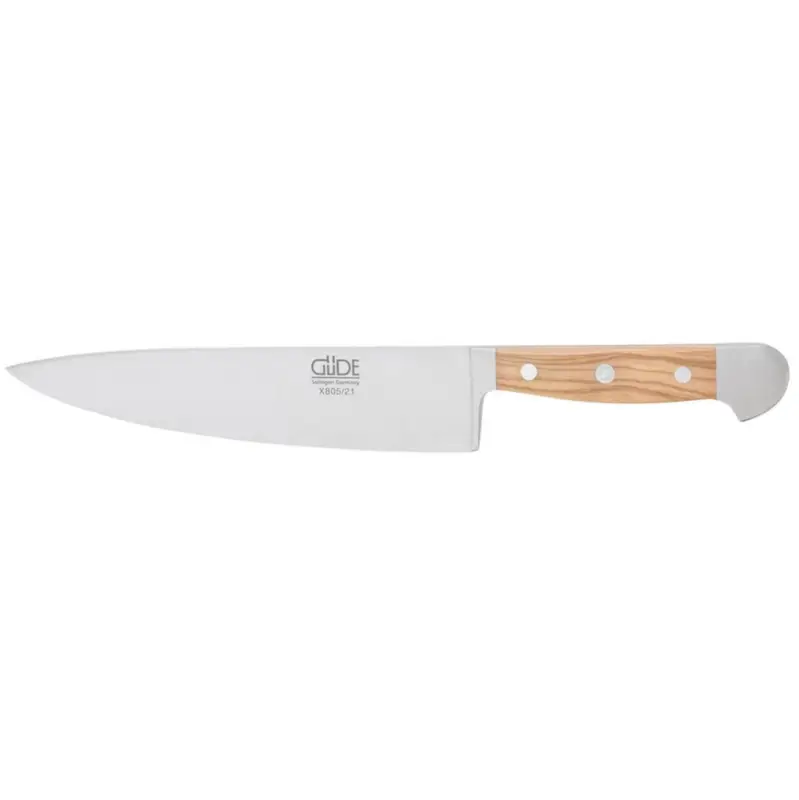 Weekendaanbieding Güde Alpha Olive koksmes 21 cm messenstaal bruin