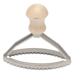 Oldenhof pasta uitsteekvorm ovaal 11 cm hout aluminium Betrouwbaar