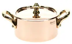 Mauviel M'minis kookpan met deksel ø 9 cm koper bronzen hand Favoriet