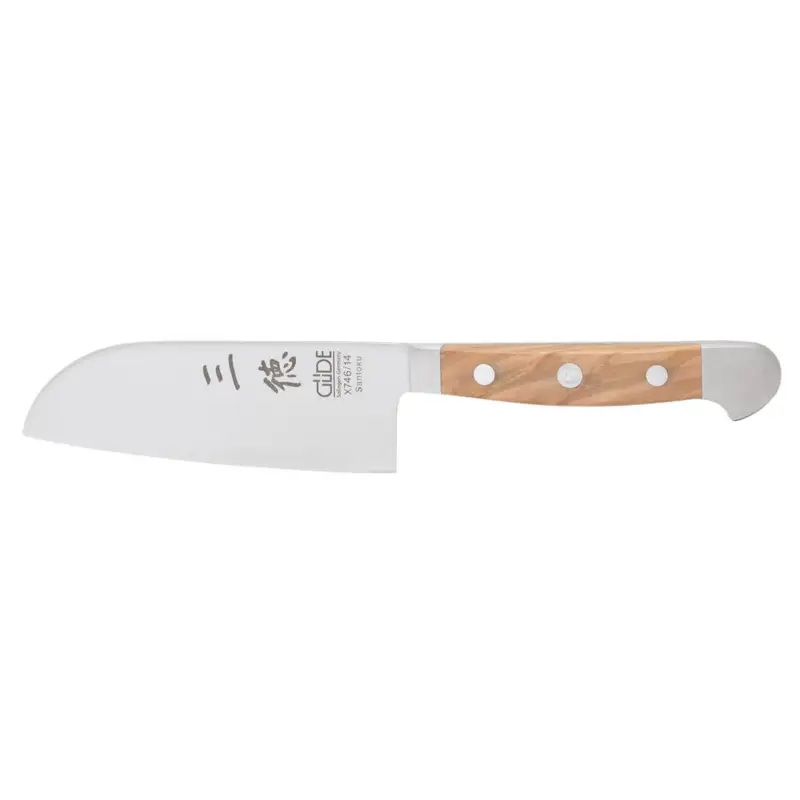 Güde Alpha Olive Santoku mes 14 cm messenstaal bruin Koop Online