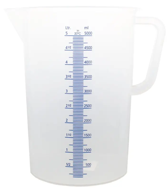 Oldenhof maatbeker 5 liter kunststof transparant Tijdelijk Beschikbaar